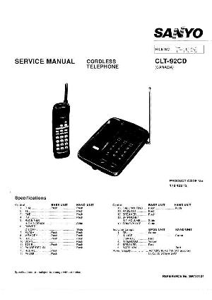 Сервисная инструкция Sanyo CLT-92 ― Manual-Shop.ru