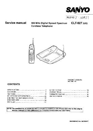 Service manual Sanyo CLT-927 ― Manual-Shop.ru