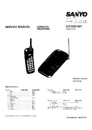 Сервисная инструкция Sanyo CLT-930 ― Manual-Shop.ru