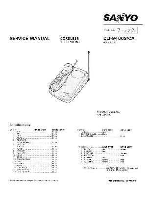 Сервисная инструкция Sanyo CLT-9400 ― Manual-Shop.ru