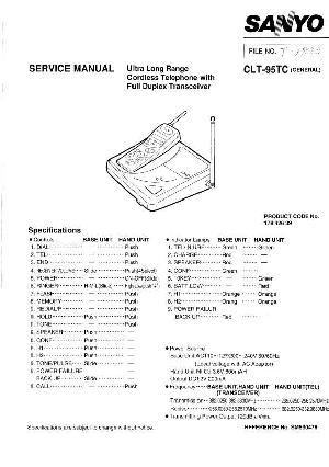 Сервисная инструкция Sanyo CLT-95 ― Manual-Shop.ru