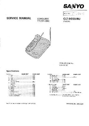 Сервисная инструкция Sanyo CLT-9650 ― Manual-Shop.ru