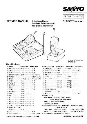 Сервисная инструкция Sanyo CLT-98 ― Manual-Shop.ru
