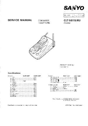 Сервисная инструкция Sanyo CLT-9819 ― Manual-Shop.ru