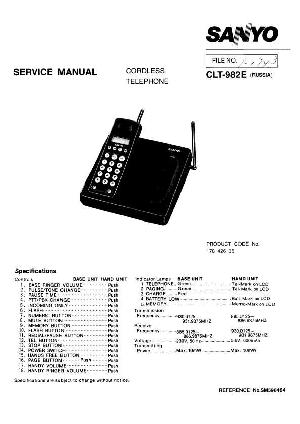 Service manual Sanyo CLT-982 ― Manual-Shop.ru