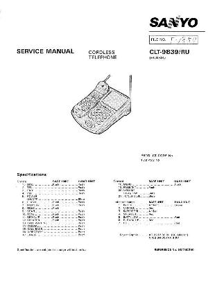 Сервисная инструкция Sanyo CLT-9839 ― Manual-Shop.ru