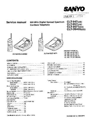 Сервисная инструкция Sanyo CLT-D9400 ― Manual-Shop.ru