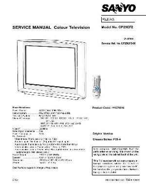 Service manual SANYO CP29EF2 ― Manual-Shop.ru