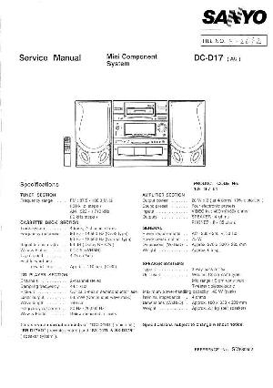 Сервисная инструкция Sanyo DC-D17 ― Manual-Shop.ru