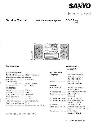 Сервисная инструкция Sanyo DC-D2 ― Manual-Shop.ru