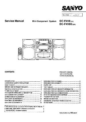 Сервисная инструкция Sanyo DC-F410 ― Manual-Shop.ru