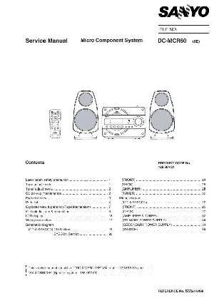 Сервисная инструкция Sanyo DC-MCR60 ― Manual-Shop.ru