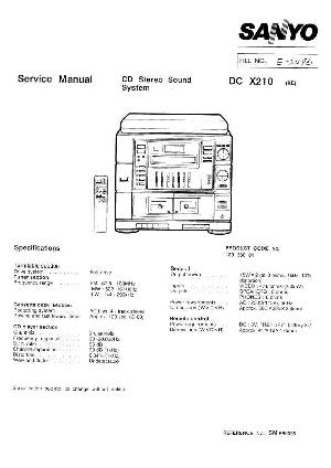 Service manual Sanyo DC-X210 ― Manual-Shop.ru