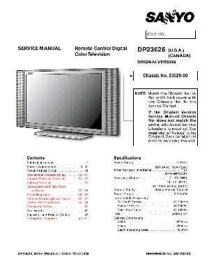 Сервисная инструкция SANYO DP23625 ― Manual-Shop.ru