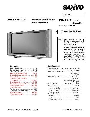 Сервисная инструкция Sanyo DP42545 ― Manual-Shop.ru