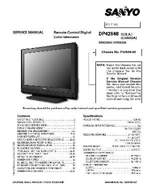 Service manual Sanyo DP42848 ― Manual-Shop.ru