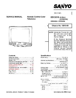 Сервисная инструкция SANYO DS13310 ― Manual-Shop.ru