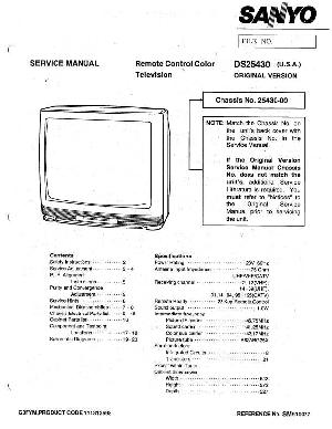 Service manual Sanyo DS25430 ― Manual-Shop.ru