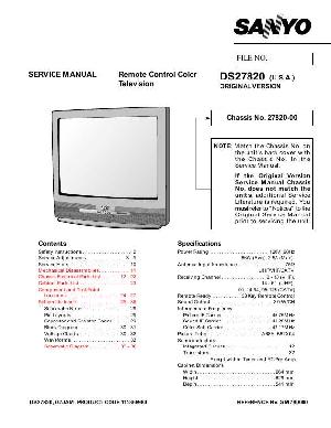 Service manual Sanyo DS27820 ― Manual-Shop.ru
