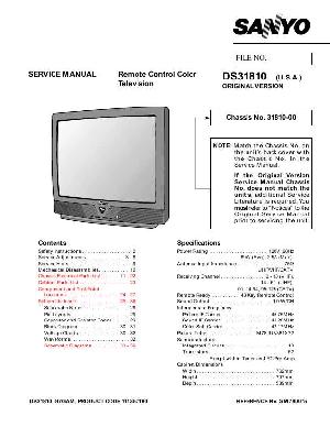 Сервисная инструкция SANYO DS31810 ― Manual-Shop.ru