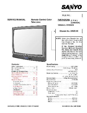 Сервисная инструкция SANYO DS35520 ― Manual-Shop.ru