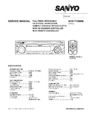 Сервисная инструкция SANYO ECD-T1880M ― Manual-Shop.ru