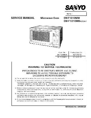 Сервисная инструкция SANYO EM-F1010M ― Manual-Shop.ru