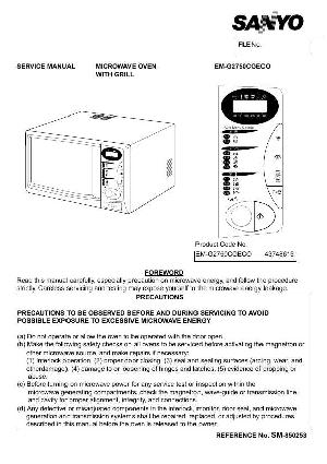 Сервисная инструкция Sanyo EM-G2750 ― Manual-Shop.ru