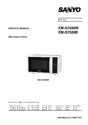 Сервисная инструкция Sanyo EM-S2588B ― Manual-Shop.ru