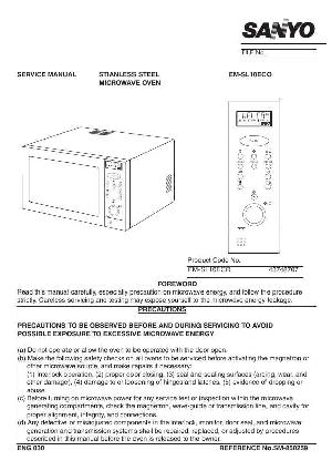 Сервисная инструкция Sanyo EM-SL10ECO ― Manual-Shop.ru