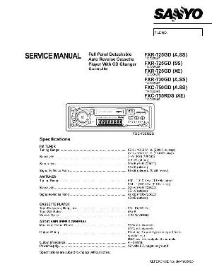 Сервисная инструкция Sanyo FXC-750GD, FXC-755RDS ― Manual-Shop.ru