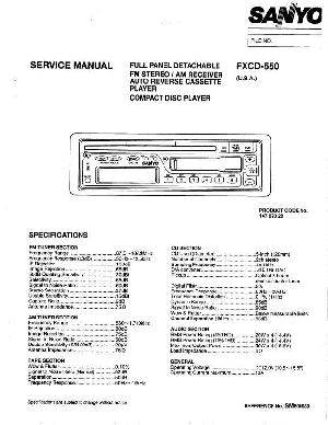Сервисная инструкция Sanyo FXCD-550 ― Manual-Shop.ru