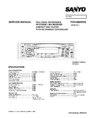 Сервисная инструкция Sanyo FXD-880RDS ― Manual-Shop.ru