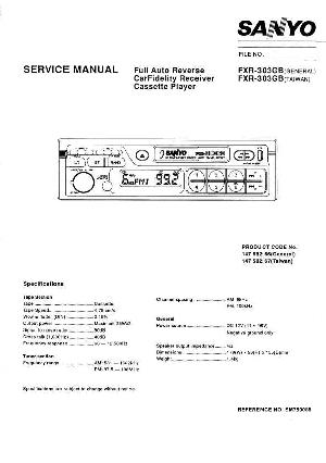 Сервисная инструкция Sanyo FXR-303GB ― Manual-Shop.ru