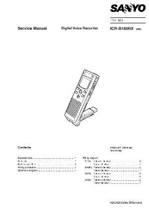 Сервисная инструкция Sanyo ICR-B180 ― Manual-Shop.ru