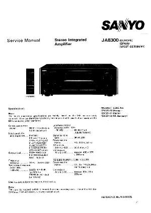 Сервисная инструкция Sanyo JA-8300 ― Manual-Shop.ru