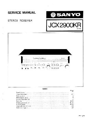Сервисная инструкция Sanyo JCX-2900KR ― Manual-Shop.ru