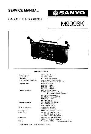 Сервисная инструкция Sanyo M-9998K ― Manual-Shop.ru