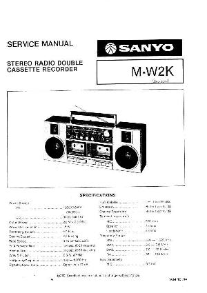 Сервисная инструкция Sanyo M-W2K ― Manual-Shop.ru