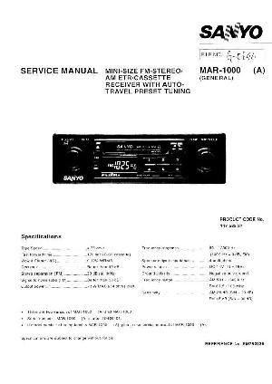 Сервисная инструкция SANYO MAR-1000 ― Manual-Shop.ru