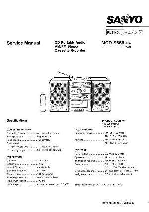 Сервисная инструкция Sanyo MCD-S665 ― Manual-Shop.ru