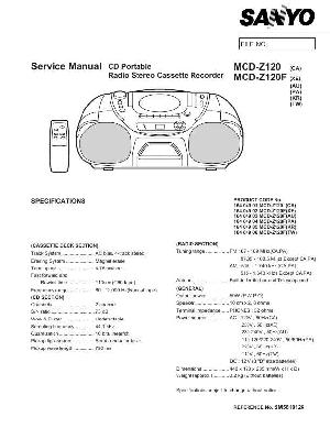 Service manual Sanyo MCD-Z120F ― Manual-Shop.ru