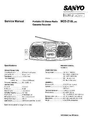 Сервисная инструкция Sanyo MCD-Z18L ― Manual-Shop.ru