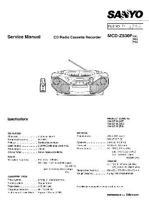 Сервисная инструкция Sanyo MCD-Z530F ― Manual-Shop.ru