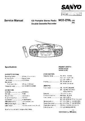 Сервисная инструкция Sanyo MCD-Z78L ― Manual-Shop.ru