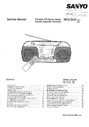 Service manual Sanyo MCD-Z93F ― Manual-Shop.ru