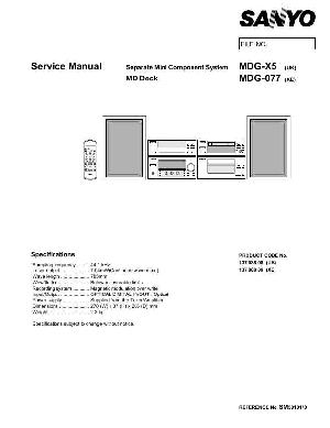 Сервисная инструкция Sanyo MDG-077, MDG-X5 ― Manual-Shop.ru