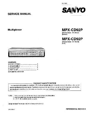 Сервисная инструкция Sanyo MPX-CD92 ― Manual-Shop.ru