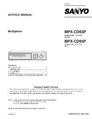 Service manual Sanyo MPX-CD93P ― Manual-Shop.ru
