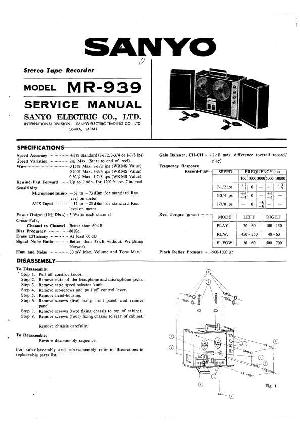 Сервисная инструкция Sanyo MR-939 ― Manual-Shop.ru